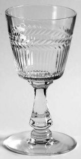 Seneca Edme Wine Glass   Stem #912, Cut