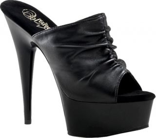 Womens Pleaser Delight 601 9   Black PU High Heels