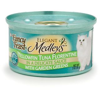 Elegant Medleys Yellowfin Tuna Florentine Adult Canned Cat Food in Sauce, Case of 24