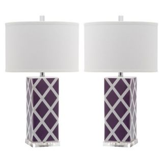 Safavieh Pachio Table Lamp (Set of 2)   Purple