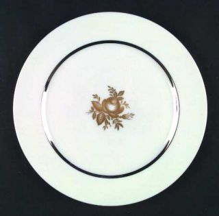 Hutschenreuther Demoiselle Dinner Plate, Fine China Dinnerware   Rose In Center