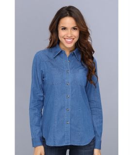 Pendleton Summit Denim Shirt Womens Long Sleeve Button Up (Blue)