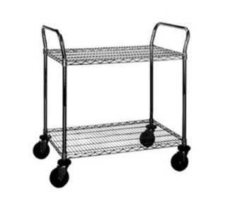 Eagle Group Utility Cart   (2) 24x36 Wire Shelves & Handles, Zinc