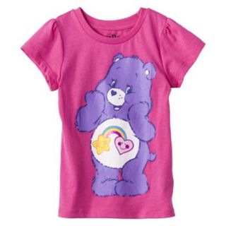 Care Bears Best Friend Bear Infant Toddler Girls Short Sleeve Tee   Fuchsia 5T