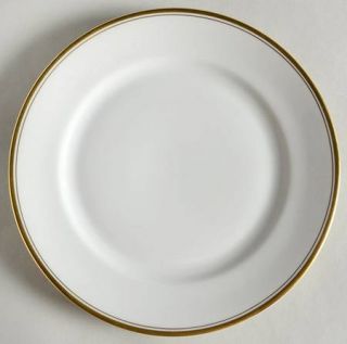 Heinrich   H&C Hc235 Salad Plate, Fine China Dinnerware   Gold Band & Gold    Li