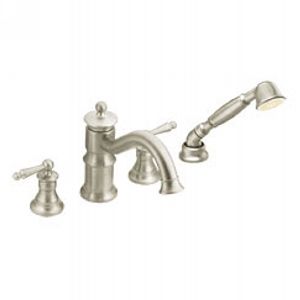 Moen TS213BN Waterhill High Arc Roman Tub Faucet with Handshower, without Valve