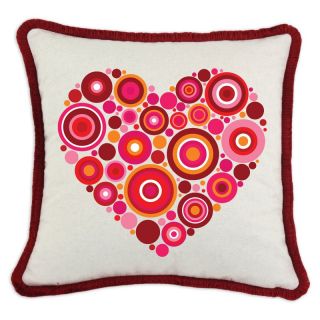 D Kei Inc DKei Valentines Graphic Pillow Polka Dot Heart Multicolor   P17 