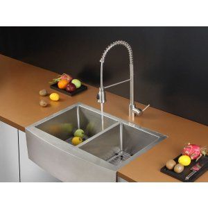 Ruvati RVC2448 Combo Stainless Steel Kitchen Sink and Stainless Steel Set