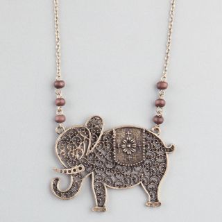 Elephant Necklace Gold One Size For Women 228648621