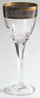 Noritake Aquitaine Wine Glass   Cut, Gold And Platinum Encrusted