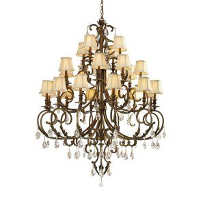Crystorama Lighting CRY 6907 FB CL S Royal Wrought Iron Chandelier with Clear Sw