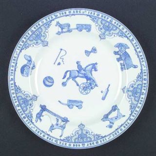 Spode Edwardian Child Collection Blue Dinner Plate, Fine China Dinnerware   Blue