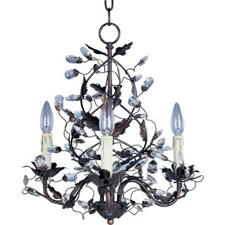 Elegante 3 light Chandelier (IronFixture finish Oil rubbed bronzeNumber of lights Three (3)Dimensions 18 inches high x 19 inches wide x 19 inches long)