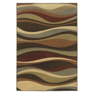 Contemporary Waves Area Rug   Brown (710x10)
