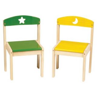 Kids Chair Set Guidecraft Moon & Stars extra chairs set of 2