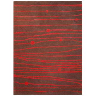 Hand tufted Zoom Red Wool Rug (5 X 8) (RedPattern AbstractMeasures 1 inch thickTip We recommend the use of a non slip pad to keep the rug from moving on slick surfaces. All rug sizes are approximate. Due to the difference of monitor colors, some rug col