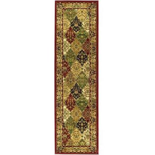 Lyndhurst Collection Multicolor/red Oriental Runner (23 X 6)