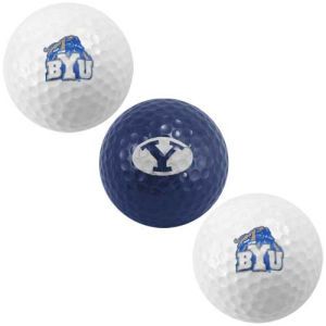 Brigham Young Cougars Team Golf 3pk Golf Ball Set