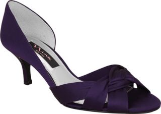 Womens Nina Crista   Grape Luster Satin Mid Heel Shoes