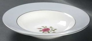 Royal Doulton Chateau Rose Rim Soup Bowl, Fine China Dinnerware   Pink Rose In C