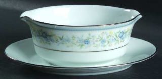 Noritake Contentment Gravy Boat with Attached Underplate, Fine China Dinnerware