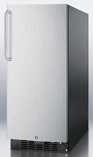Summit Refrigeration 14.75 Wine Cellar   Holds 33, Towel Bar Handle, LED, 2.94 cu ft, Black/Stainless