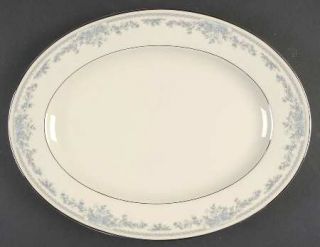 Lenox China Reverie (Platinum Trim) 13 Oval Serving Platter, Fine China Dinnerw