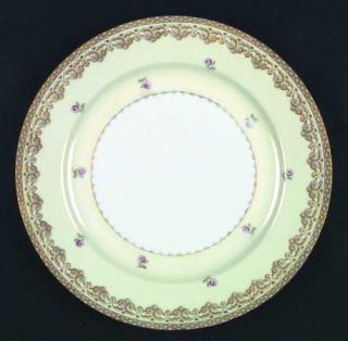 Meito Mei215 Dinner Plate, Fine China Dinnerware   Tan Weave&Scroll Edge,Small P