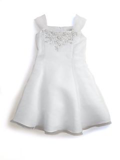 Us Angels Toddlers & Little Girls Embellished Organza Dress   White