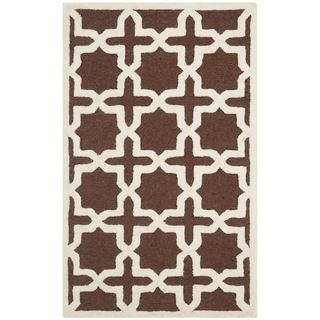 Safavieh Handmade Cambridge Moroccan Dark Brown Wool Area Rug (3 X 5)