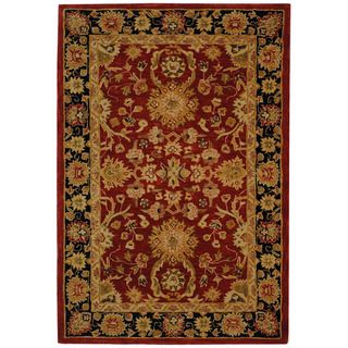 Handmade Oushak Traditional Red Wool Rug (4 X 6) (RedPattern OrientalMeasures 0.625 inch thickTip We recommend the use of a non skid pad to keep the rug in place on smooth surfaces.All rug sizes are approximate. Due to the difference of monitor colors, 