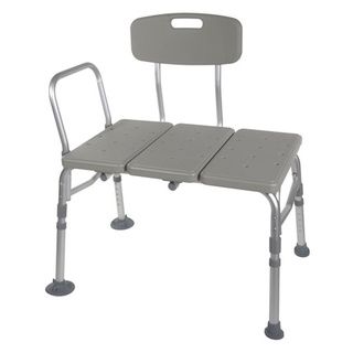 Plastic Transfer Bench With Adjustable Backrest