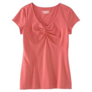 Womens Refined V Neck Tee   New Coral   S