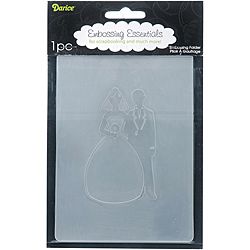 Darice Bride And Groom Embossing Folder (ClearMaterials PlasticPackage includes one (1) embossing folder Add texture and style to your paper and cardstock projects Folders fit most embossing machines (sold separately) Dimensions 5.75 inches x 4.25 inche
