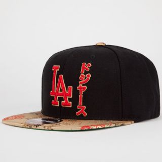 Dodgers Chiba Mens Strapback Hat Black Combo One Size For Men 22