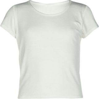 Girls Fitted Crop Tee Cream In Sizes X Large, Large, Medium, Small, X