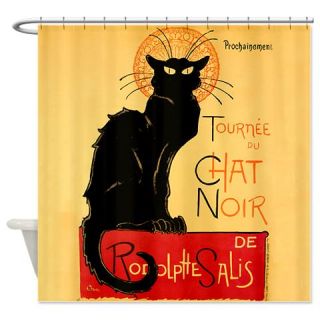  Famous black cat French Shower Curtain  Use code FREECART at Checkout