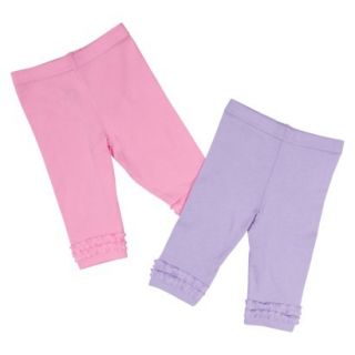 Gerber Onesies Newborn Girls 2 Pack Legging   Pink/Purple 12 M