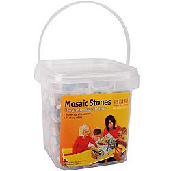 Aqua Stone Assorted Colors 1200 Package Mosaic Stones
