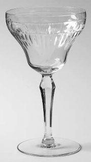 Unknown Crystal Unk6525 Water Goblet   Vertical,Horizontal&Dots,No Trim