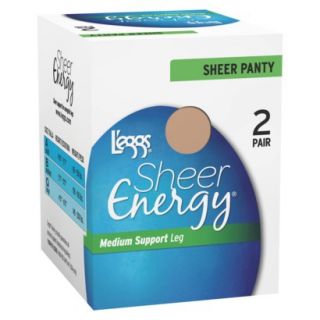 Leggs 2 Pack Sheer Energy Sheer Pantyhose   Nude S