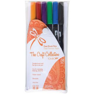 Tombow Jewel Dual Brush Pen Set (pack Of 6)