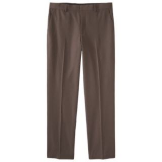 Mens Tailored Fit Microfiber Pants   Brown 44x30