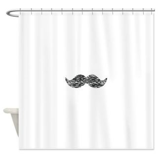  Black Mustache Shower Curtain  Use code FREECART at Checkout