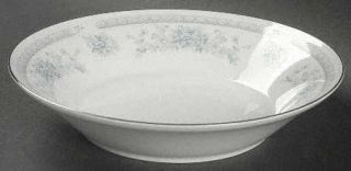 Salem Bridal Bouquet Coupe Soup Bowl, Fine China Dinnerware   Blue/Gray Floral,