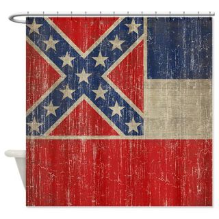  Vintage Mississippi Flag Shower Curtain  Use code FREECART at Checkout
