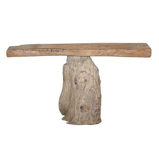 Natura White Washed Console Table