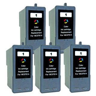 Lexmark 1 Color Compatible Ink Cartridge (pack Of 5) (ColorPrint yield 190 pages at 5 percent coverageNon refillableModel NL 5x Lex #1 ColorWarning California residents only, please note per Proposition 65, this product may contain one or more chemical