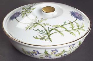 Spode Stafford Flowers (Bone) 1qt Round Oven To Table Covered Casserole, Fine Ch