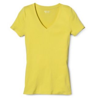 Womens Ultimate V Neck Tee   Chipper Yellow   L